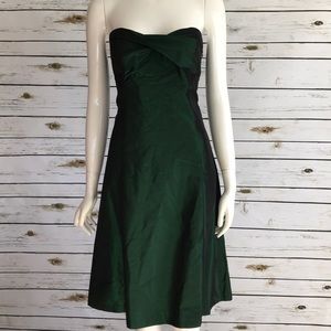 Zara Strapless green dress size medium